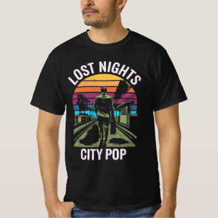 Camiseta Estética del vaporwave pop de la ciudad de las noc