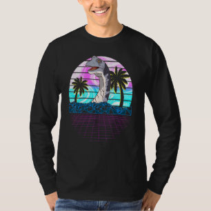 Camiseta Estética del vaporwave retro Brachiosaurus de los