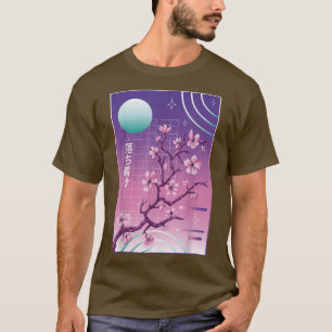 Camiseta Estética del vaporwave Sakura de flores de cerezo