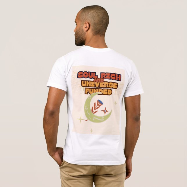 Camiseta Estética Espiritual Riqueza del Alma (Reverso completo)