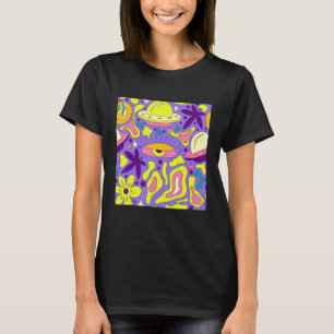 Camiseta Estética Extraña Infantil Trippy Ojos 90s