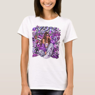 Camiseta estética futurista retro con vibraciones