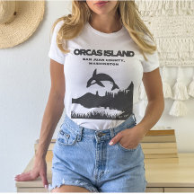 Camiseta estética grunge de la isla Orcas