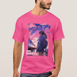 Camiseta Estética Japonesa Campo Kawaii Chica Vaporwa