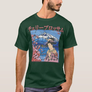 Camiseta Estética japonesa - Chica Sakura - Flor de cerezo