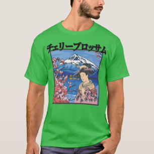 Camiseta Estética japonesa - Chica Sakura - Flor de cerezo