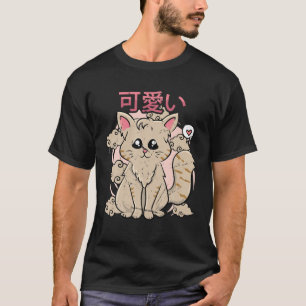 Camiseta Estética japonesa - Corte Kawaii Anime Cat - Clou