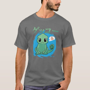 Camiseta Estética japonesa - Corte Kawaii Anime Gecko - Ot