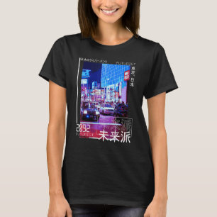 Camiseta Estética Japonesa Cyberpunk Ropa Callejera Tokio J