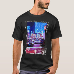 Camiseta Estética Japonesa Cyberpunk Tokio Streetwear Japa