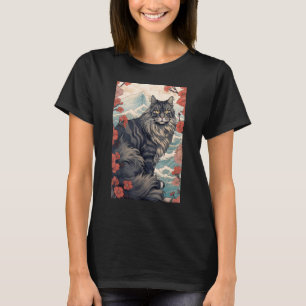 Camiseta Estética japonesa del gato del gato del gato de la