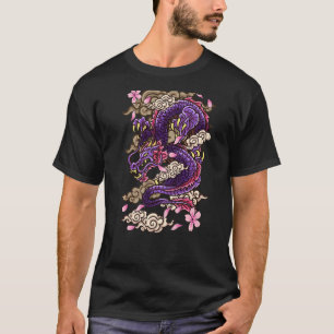 Camiseta Estética japonesa Dragon Tattoo estilo Sakura Cher