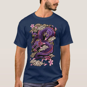 Camiseta Estética japonesa Dragon Tattoo estilo Sakura Cher