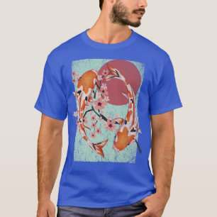 Camiseta Estética japonesa Fish Cherry Blossom Sakura Koi