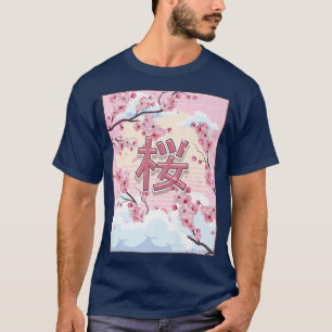 Camiseta Estética japonesa Kawaii Sakura Tr