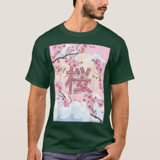 Camiseta Estética japonesa Kawaii Sakura Tr
