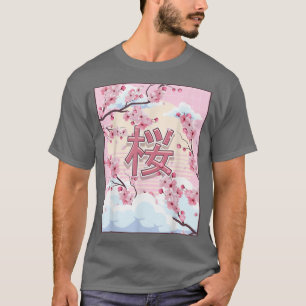 Camiseta Estética japonesa Kawaii Sakura Tr