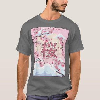 Camiseta Estética japonesa Kawaii Sakura Tr