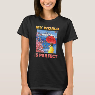 Camiseta Estética japonesa Mi mundo es la cereza perfecta