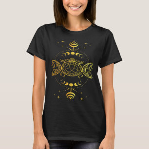 Camiseta Estética Lunar Creciente Celestial Bruja Luna Míst