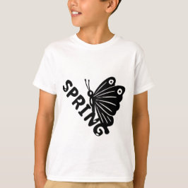 Camiseta Estética Mariposa Primavera Minimalista Gráfica
