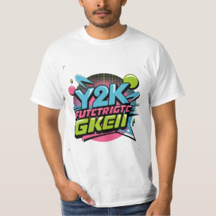 Camiseta Estética neón retro Y2K en negrita Gráfica inspira