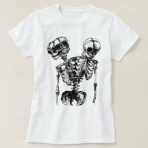 Camiseta estética oscura gótica esqueleto grunge