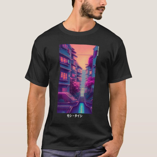 Camiseta Estética Otaku de vaporwave japonesa retro de los  (Anverso)