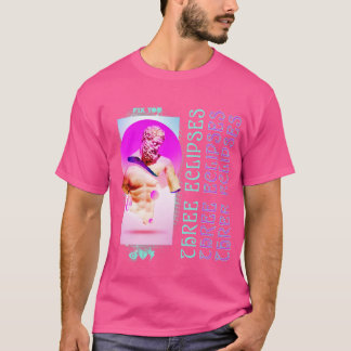 Camiseta Estética Outrun Estatua Griega Tres Eclipses Calle