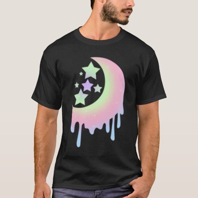Camiseta Estética para goth de luna pastel (Anverso)