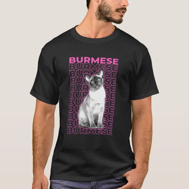 Camiseta Estética Pastel de Gato Birmano (Anverso)