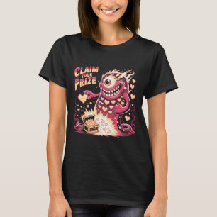 Camiseta Estética Retro de Juegos Pixel Art Monstruo Cíclop