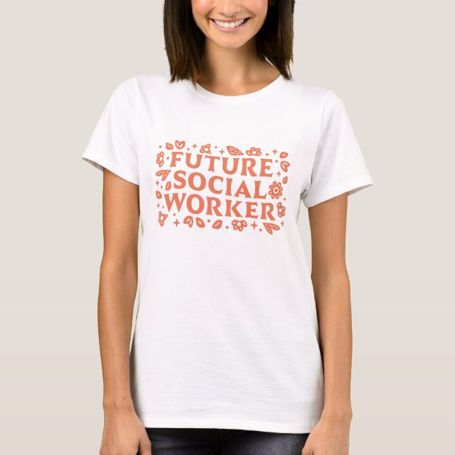 Camiseta Estética retro del trabajador social futuro (Anverso)