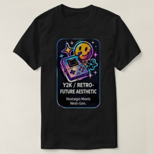 Camiseta Estética Retro-Futuro Y2K   Futurista 