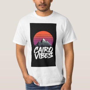 Camiseta estética retro pirámides de El Cairo atar