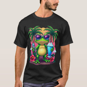 Camiseta estética retro vaporwave Y2K Rana gruñona