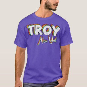 Camiseta Estética retro vintage de Troy Now en la ciudad de