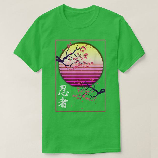Camiseta Estética Sakura Flor japonesa Flor cerezo Ja (Diseño del anverso)