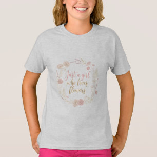 Camiseta Estética Solo una chica que ama las flores