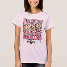Estética tipográfica retro ondulada de Pilates en