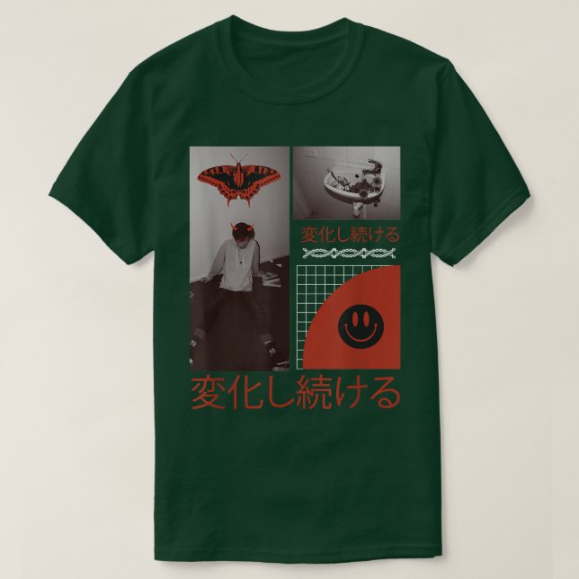 Camiseta Estética triste japonesa estética japonesa (Diseño del anverso)