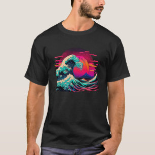 Camiseta Estética Vaperwave Glitch Gran Ola Retrowave Sy