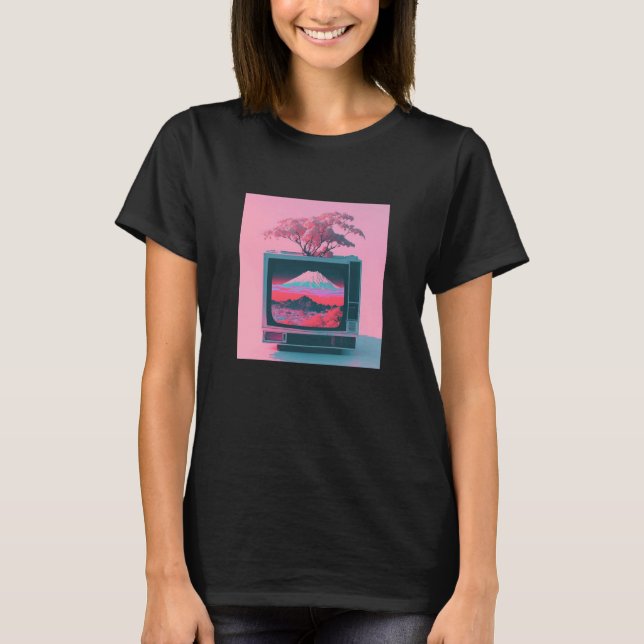 Camiseta Estética Vaperwave Glitch Retrowave Synthwave  4 (Anverso)