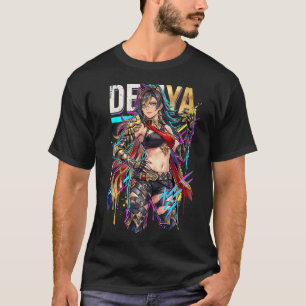 Camiseta Estética Vaporwave de Dehya en Genshin Impact