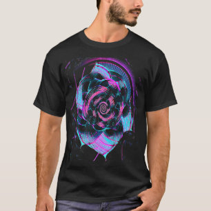 Camiseta Estética Vaporwave Flor Secuencia Fibonacci