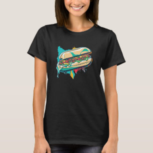 Camiseta Estética Vaporwave Retrowave Philly Cheesesteak