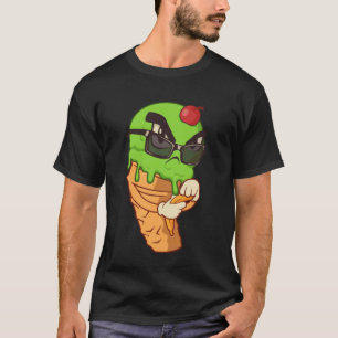 Camiseta Estética Weirdcore Enfadada Helado Cereza Plátano