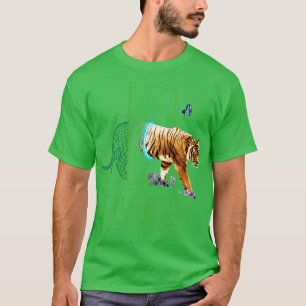 Camiseta Estética Wireframe Tiger Wilderlife