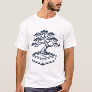 Camiseta estética Zen de árbol Bonsai japonés