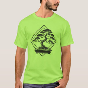 Camiseta estética Zen de árbol Bonsai japonés